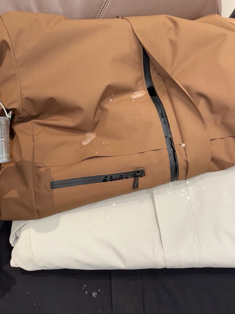 

Tee-in-One Heavyweight down Jaet Hooded Men's Women's Winter Coat Trendy Windproof Warm Casual Sle Zipper Closure Nylon...