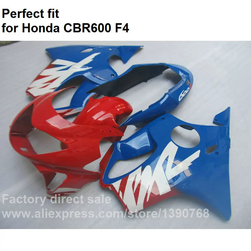 ABS plastic fairings for Honda CBR600 F4 1999 2000 red blue fairing kit CBR 600 F4 99 00 DF25