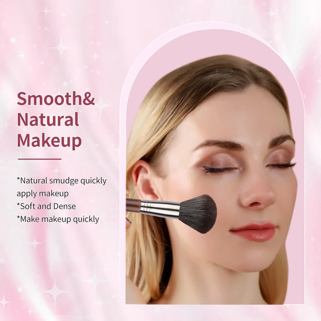 فرشاة بودرة عالية الجودة من OVW، فرشاة أحمر الخدود الصناعية فائقة النعومة، أداة مزج كاملة للوجه #3
