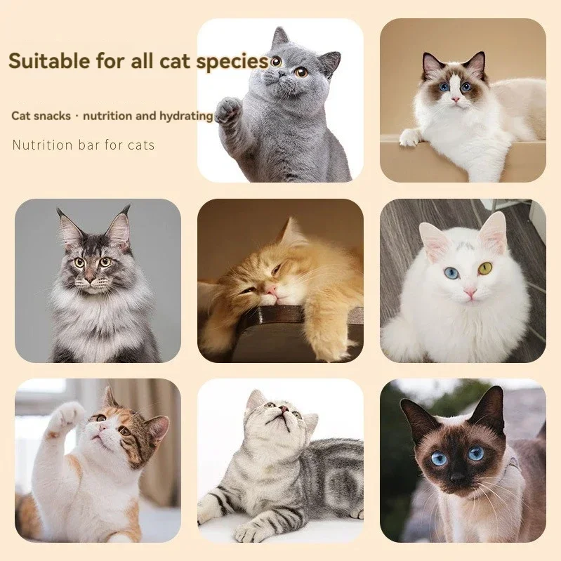 10 قطعة شرائط القط وجبات خفيفة للحيوانات الأليفة نكهات مختلفة حزمة القط وجبات خفيفة سائلة الدجاج سمك القد صيغة القط الرطب الغذاء التسمية 15 جرام/شريط