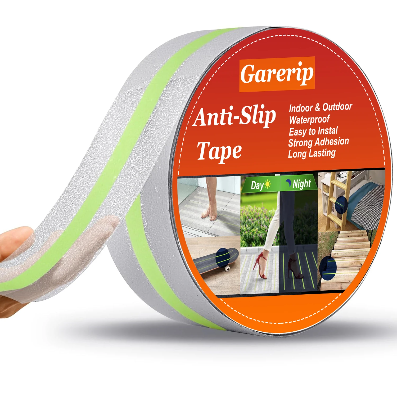 Transparent Non-Slip Luminous Tape, 2inch Inches Wide X 35 Feet Long, Universal Non-Slip Adhesive Tape for Indoor/Outdoor Stairs, Bathtubs, and Boats, Safety Non-Slip Roll Tape
