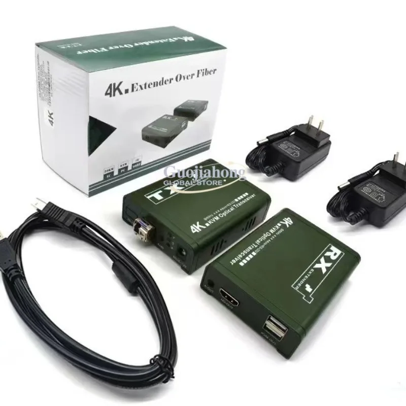 Engineering Grade 4K60Hz Fiber KVM   Extender 10KM EDID Independent Audio USB Key/Mouse