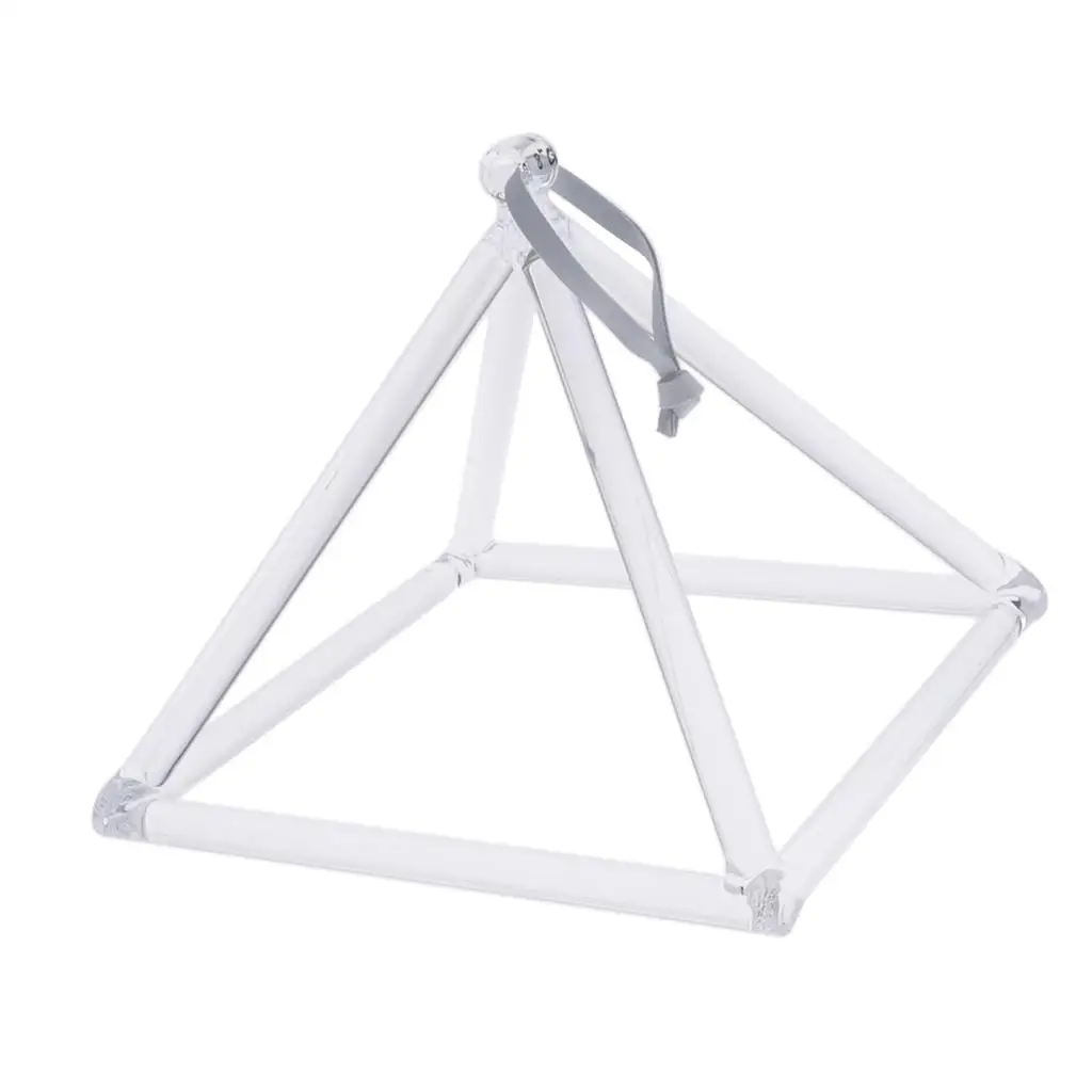 Crystal Sound Pyramid Meditation Instrument 8 Inch Crystal Singing Bowl for Yoga and Home Decor