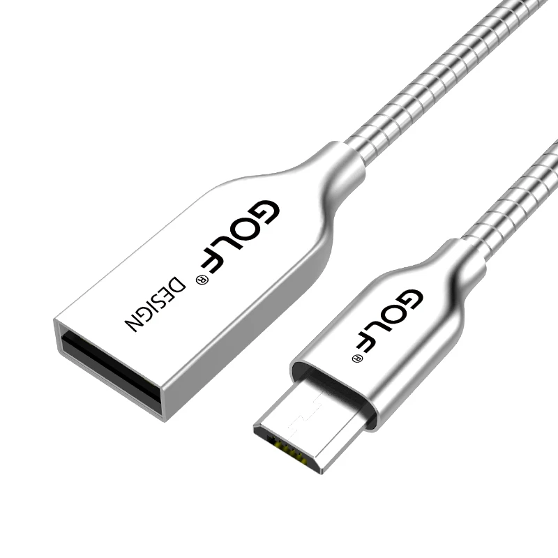 아연 합금 마이크로 USB 충전 케이블, 삼성에 적합한 S7 S6 화웨이 메이트 8 아너 8X 9i 레드미 9A 10A 12C OPPO R15 안드로이드 충전기 코드, 1m