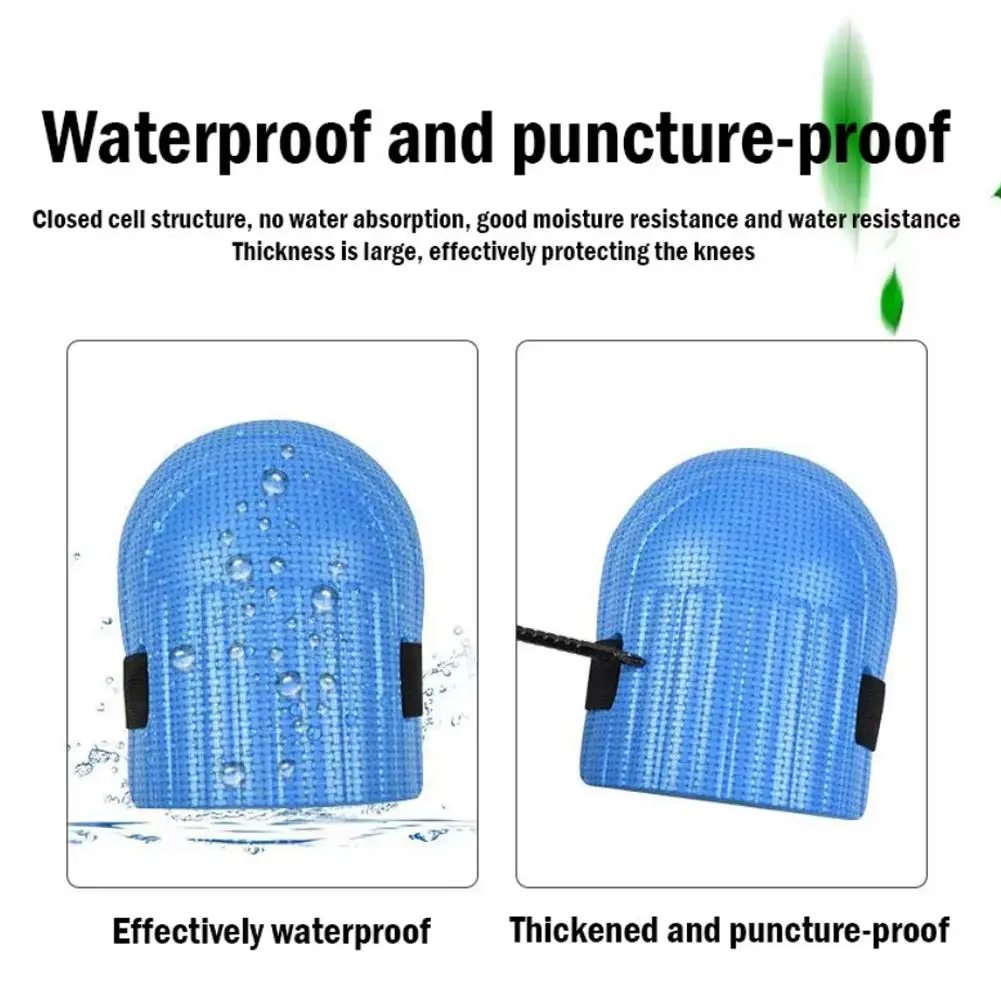 Rodillera de goma EVA para construcción de jardín, almohadilla de protección para la rodilla, espuma gruesa a prueba de humedad, 2 piezas