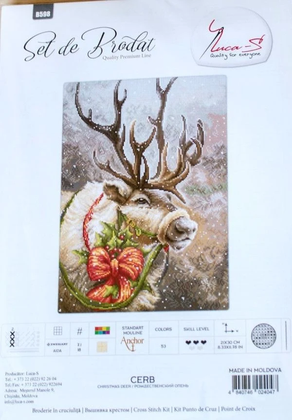 

Рождественский олень 37-48, набор для вышивки крестом «сделай сам», набор для вышивки крестом, 28 карат, 14 карат, 32 карата, металлик aida