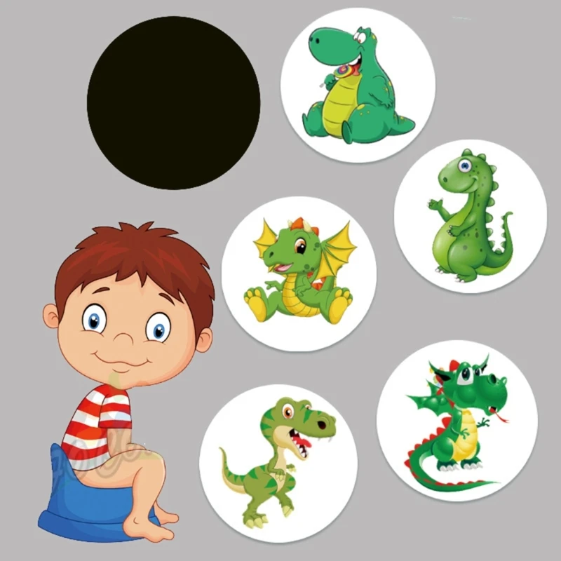 7cm Toilet Color Changing Pee Stickers Baby Infant Potty Training Stickers Reusable Cartoon Potty TargetStickers