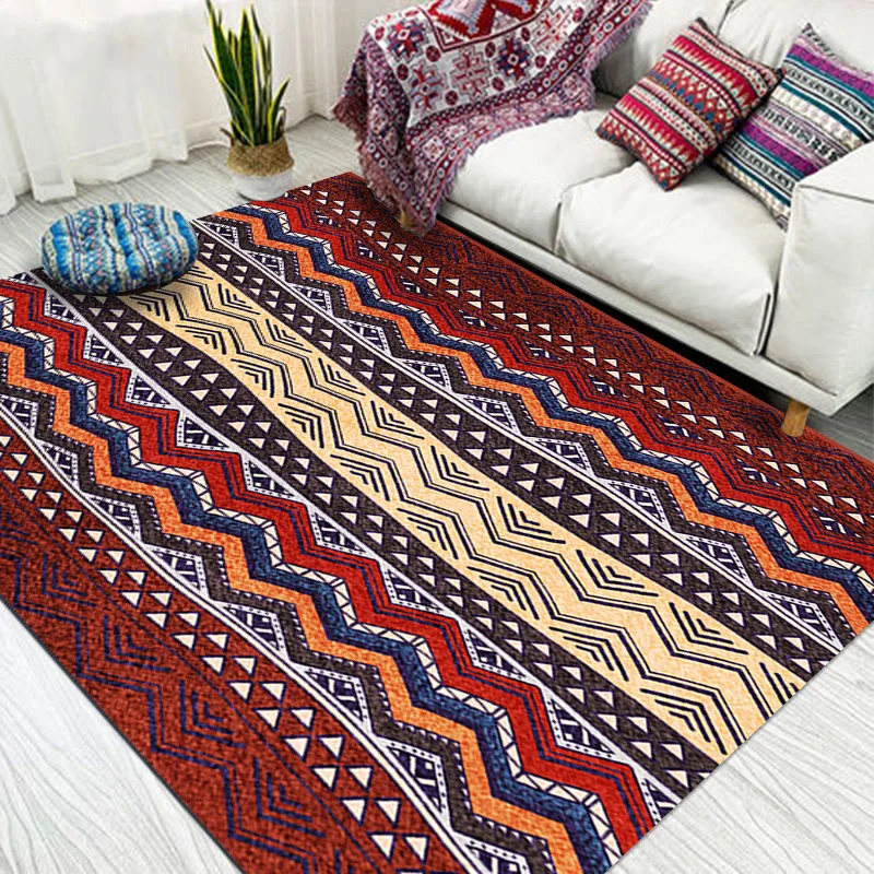 Carpet Living Room Coffee Table Blanket Large Area Bedroom Retro Under Bed Floor Mat