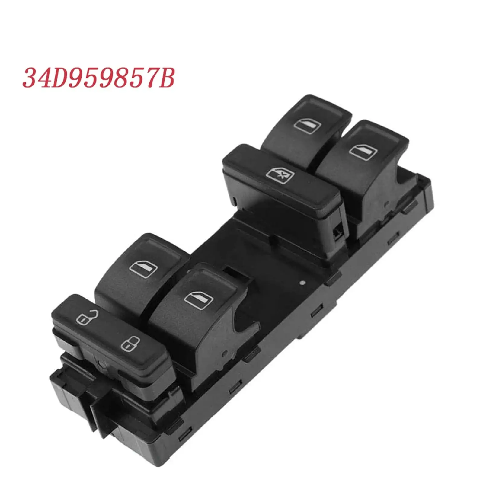 Left Front Master Power Window Switch 16 Pin For VW Santana Jetta Rapid 2013-2017 Black 34D959857B 34D 959 857B Replacement