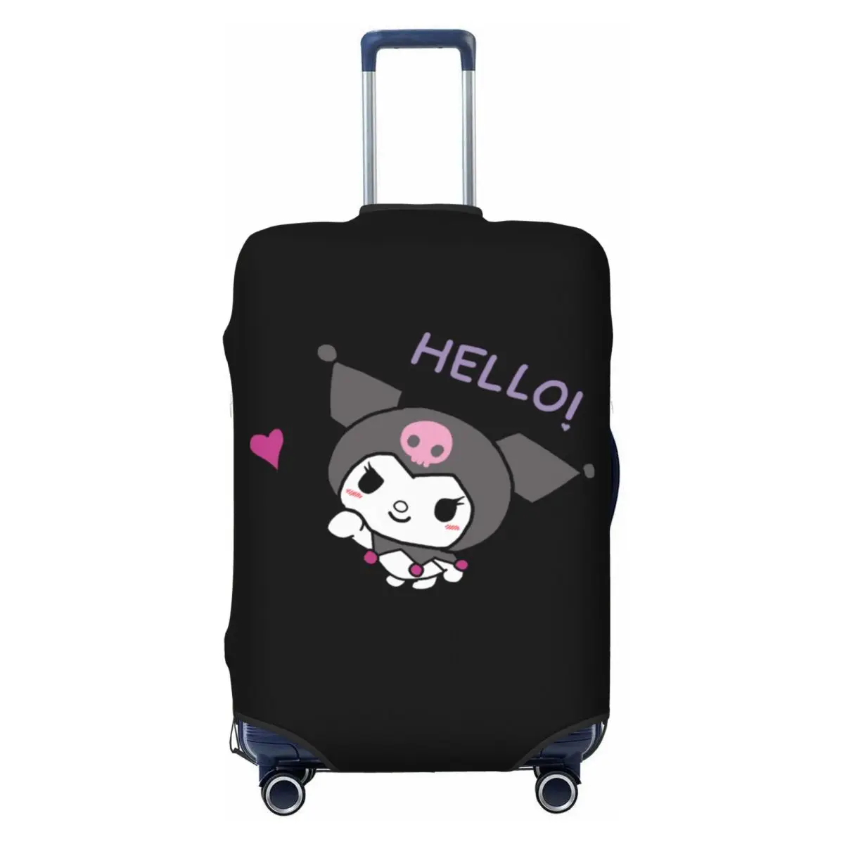 

Custom Kuromi Hello Skull Cartoon Luggage Cover Protector Cute Travel Suitcase Covers for 18-32 Inch
