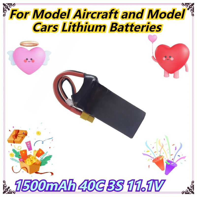 

1500mAh 40C 3S 11.1V For Model Aircraft and Model Cars Lithium Batteries
