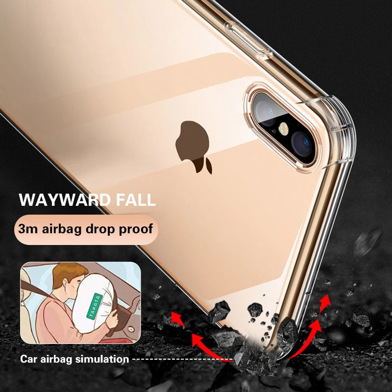 Tam koruyun telefon kılıfı darbeye silikon iPhone 15 14 X Xr Xs Max 12 11 Pro Max 8 7 6s artı SE 2022 silikon 2023 kapak