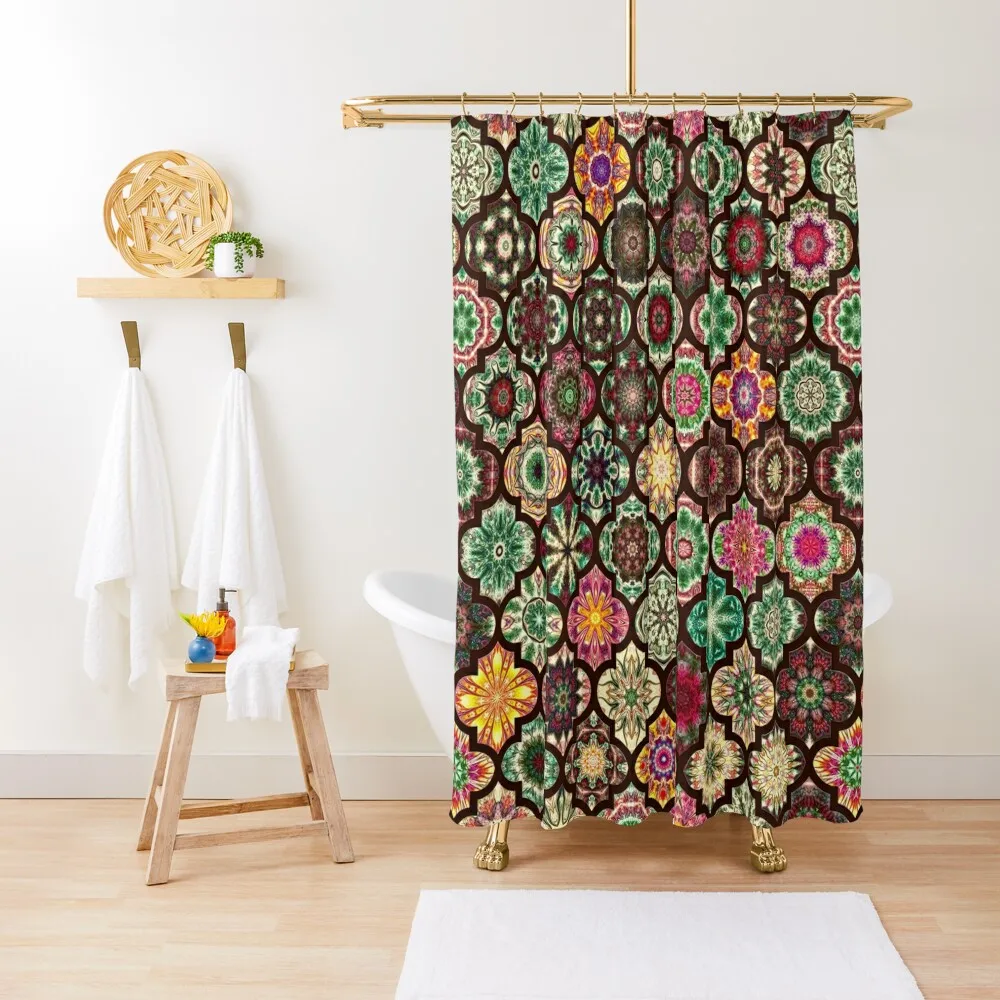 

Moroccan Pattern Tiles, traditional colors Shower Curtain Bathroom Accessorys Bathroom And Shower Curtain