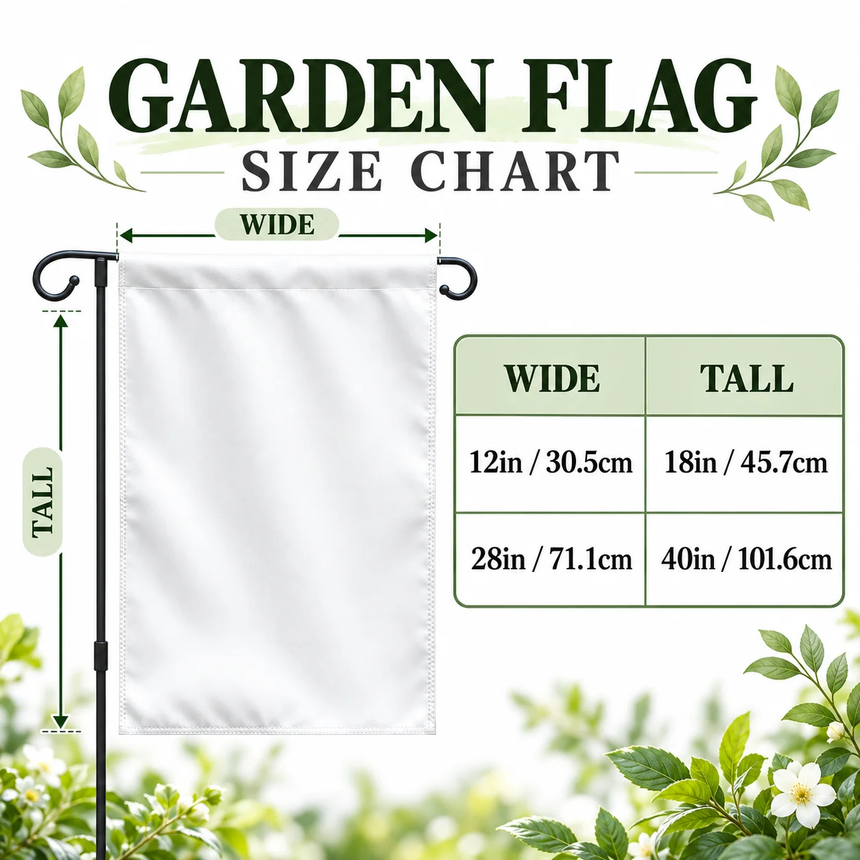 Custom Garden Flag, Personalized Image Print Double Sided Decorative Yard Flag for Outdoor Lawn Home Decoration