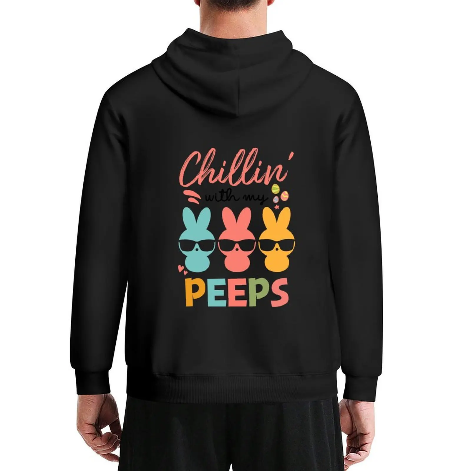 

Copy of Chillin With My Peeps Easter , Happy Easter, Funny Easter Hoodie korean autumn clothes men clothes japanese hoodie