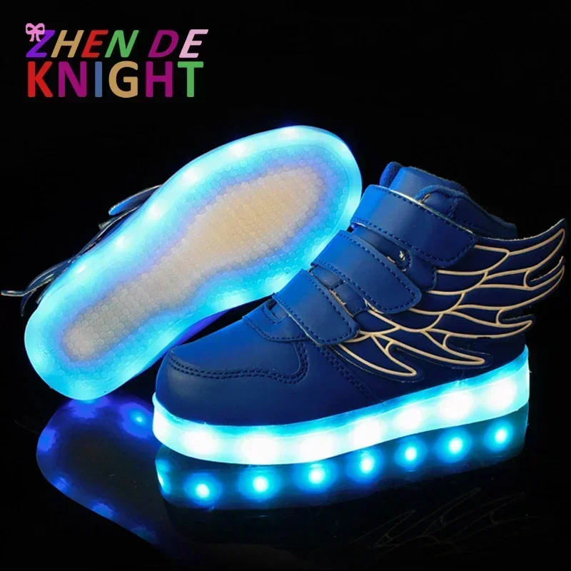 Size 25-37 Children Glowing Sneakers Kid Luminous Sneakers for Boys Girls Led Shoes with Luminous Sole Lighted Shoes