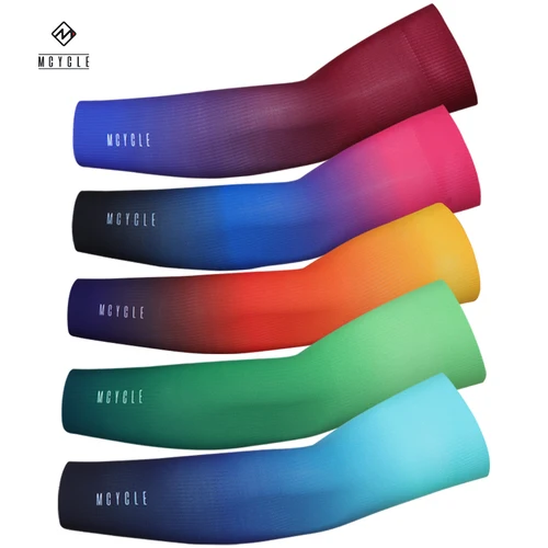 Mcycle Mangas de brazo deportivas sin costuras para ciclismo, correr, senderismo, protección UV, manga de brazo de bicicleta de alta elasticidad