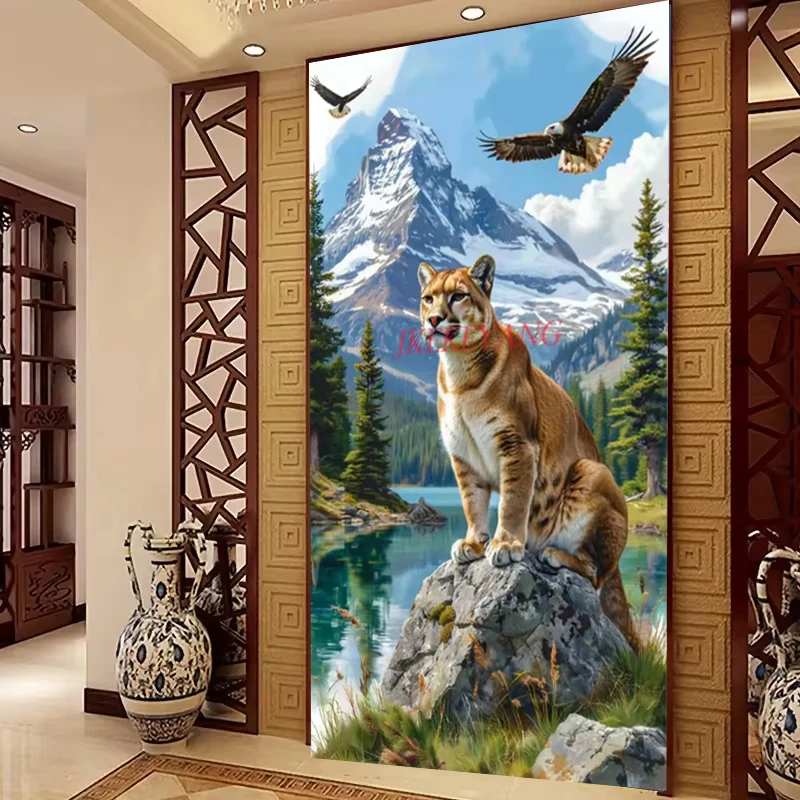 Wild Animals Lion Leopard Wolf Giraffe Camel Picture DIY Diamond Painting Cross Stitch Full Drills Diamond Mosaic New Collection