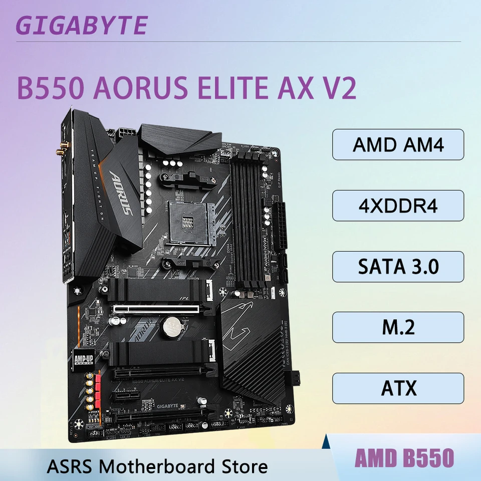 GIGABYTE B550 AORUS ELITE AX V2 Motherboard AMD B550 AM4 CPU For