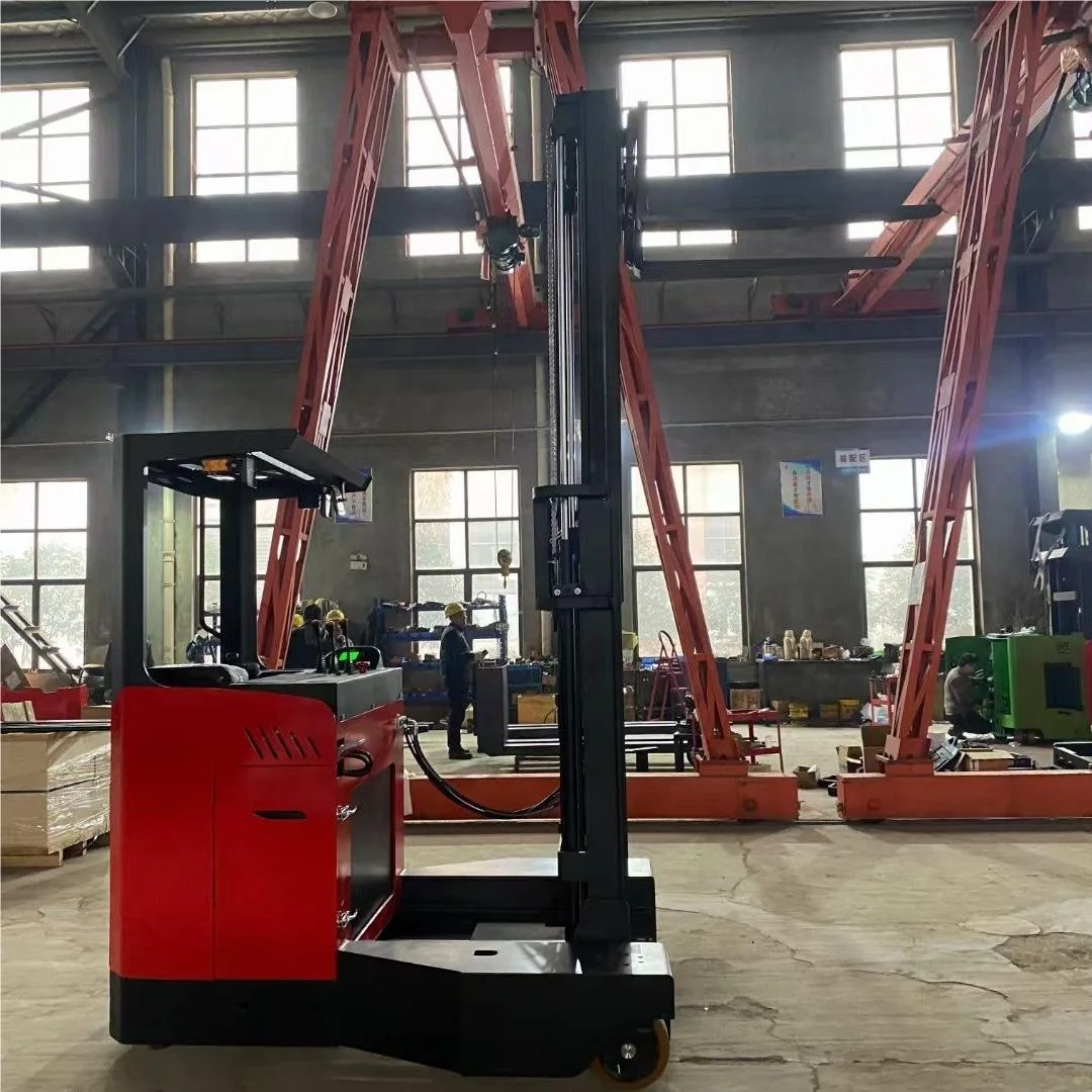 High Reach Truck Forklift 2.5 Ton 4 Directional Type Electric Reach Forklift Stand Driving Type Wholesale Price for Sale