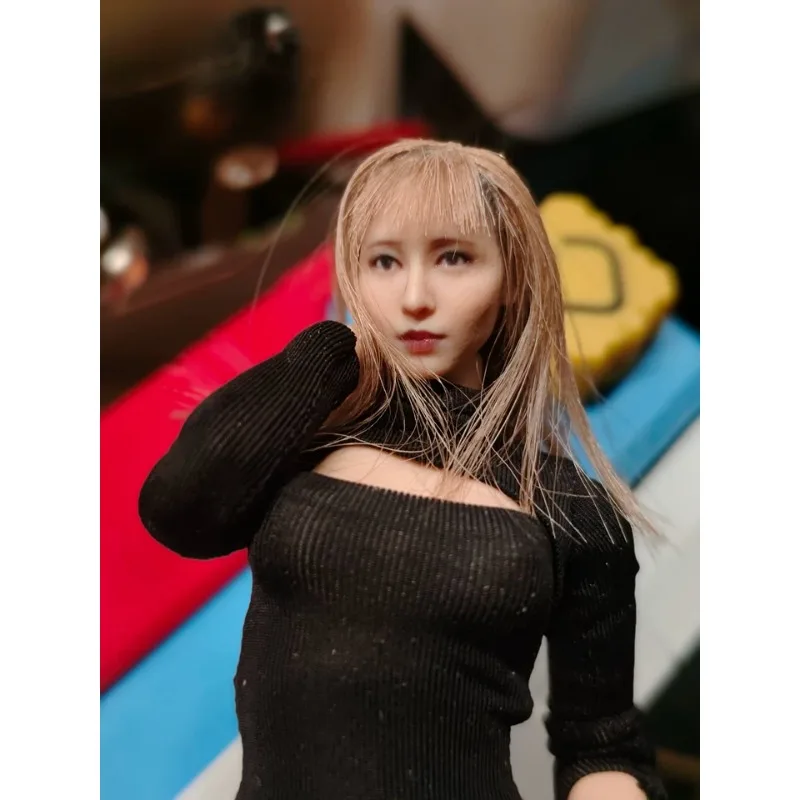 

1/6 1/12 Scale MikamiYua Female Soldier Head Sculpt Handmade Finished Product Model Fit 12/6inch Tbl Toy Figures Doll Body