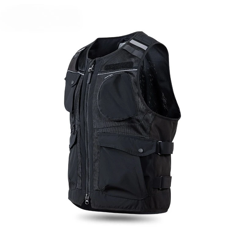 Reflective Safety Vest Motorcycle Riding High Visibility Breathable Wear-resistant Night Reflective Vest Motorbike Travel Gear