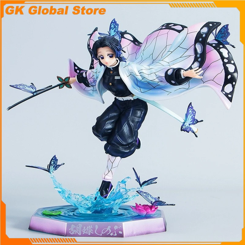 

23cm New Demon Slayer Anime Figure Kochou Shinobu Perimeter PVC Model Statue Desktop Decoration Ornaments Christmas Gifts Toys