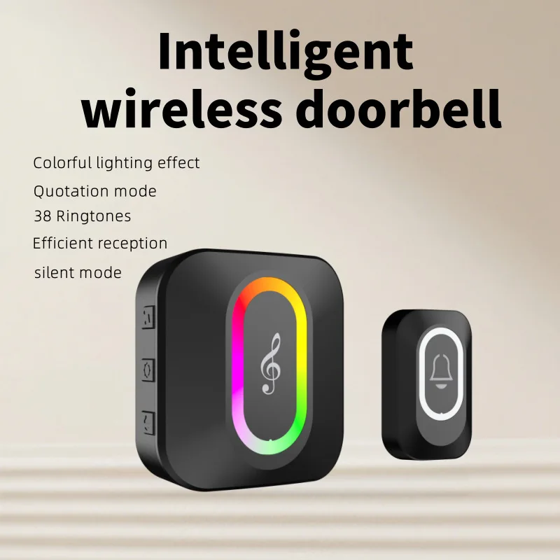 Wireless smart doorbell waterproof long-distance home doorbell elderly one-click pager doorbell