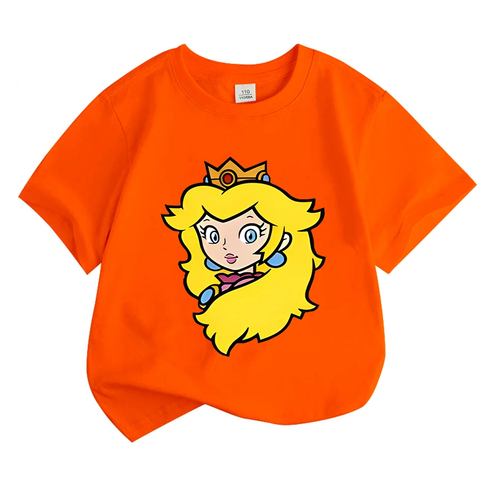 Fashion Children's Game Prince T-shirt for Boys and Girls Cartoon Short Sleeve Kids Cotton Clothing Harajuku Tees Slight Strech