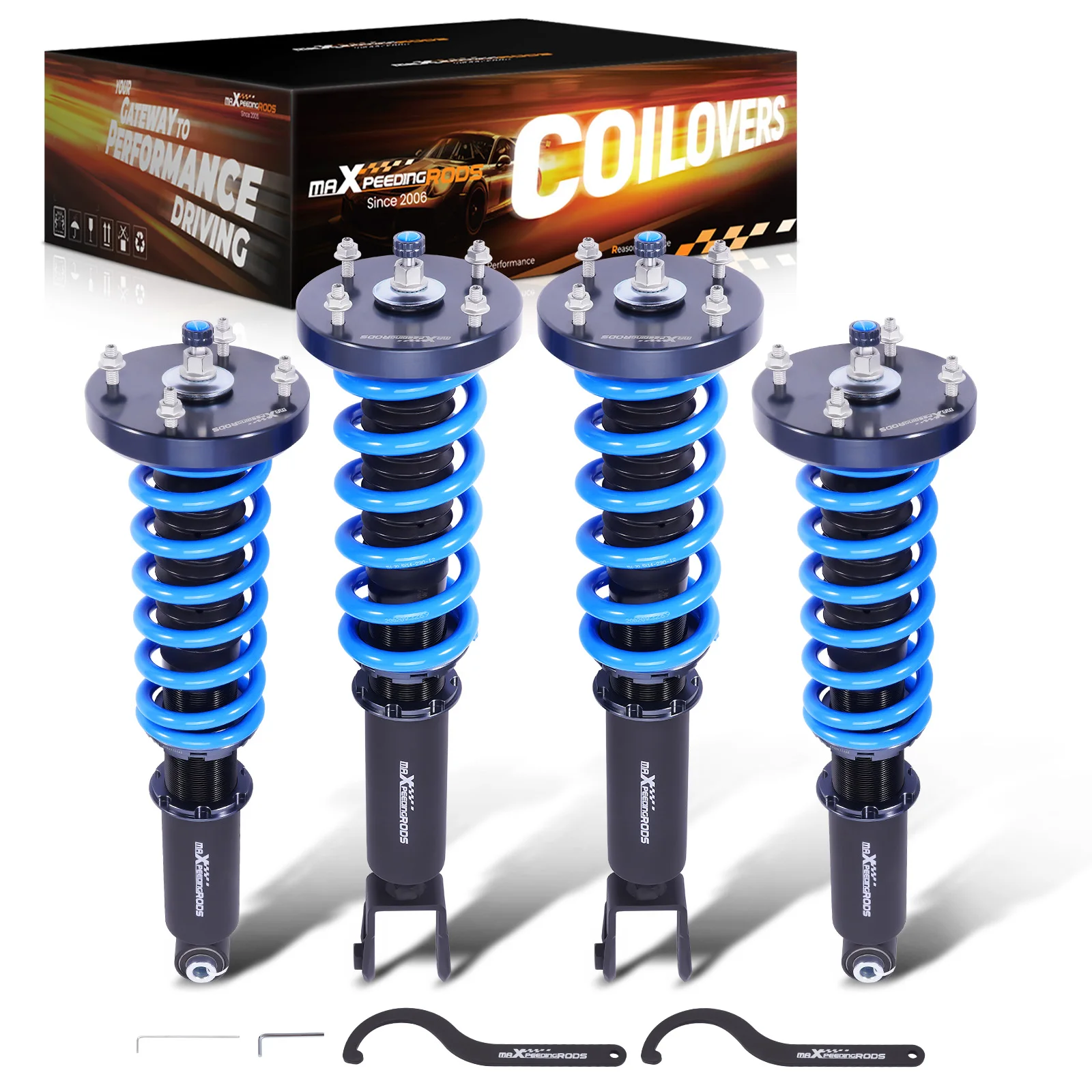 MaXpeedingrods T6 Gewindefahrwerk Stoßdämpfer-Kit für Jaguar XJ8 XJR X350 X358 2003-2009
