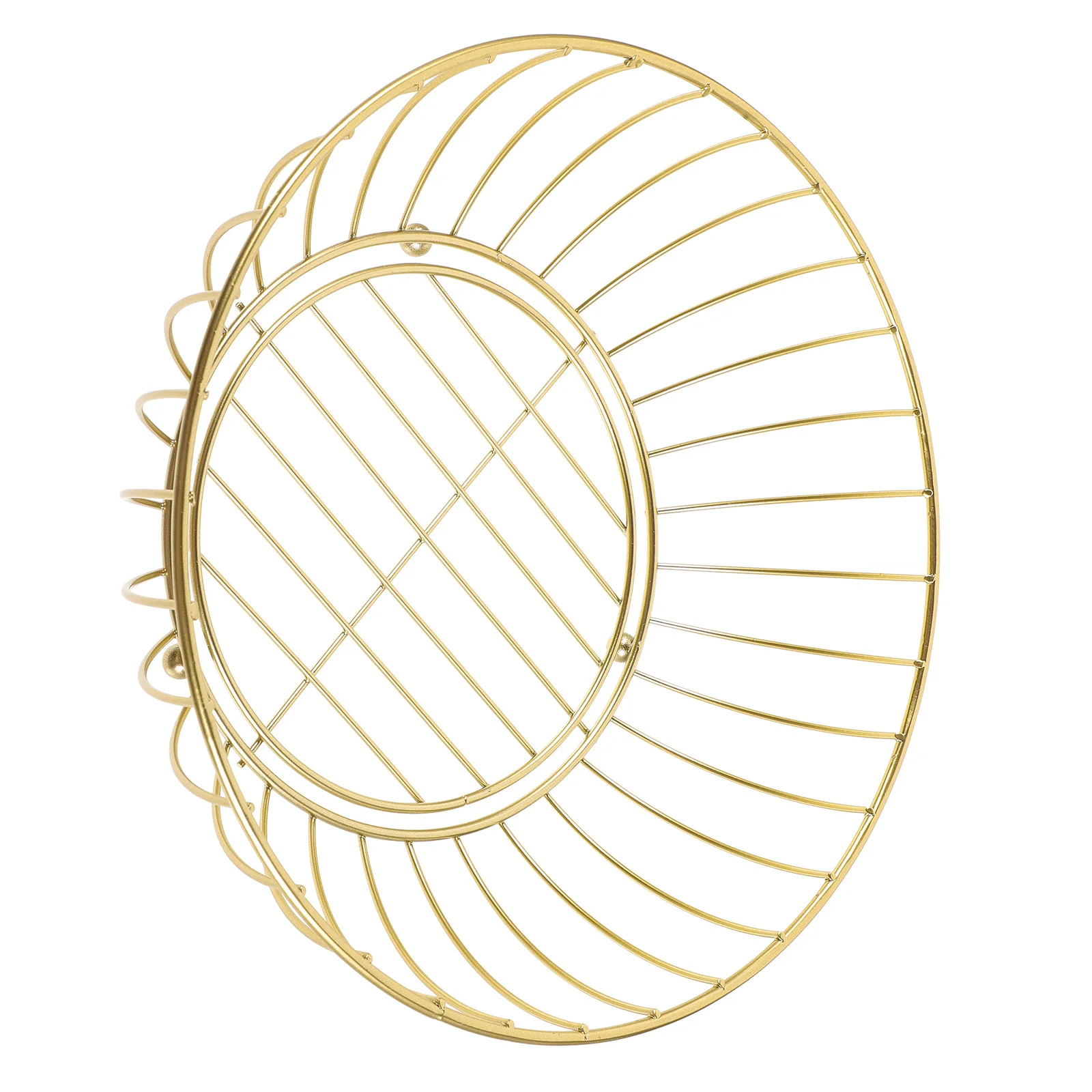 

Iron Fruit Storage Basket Wire Bowl Chic Desktop Organizer Large Capacity Home Kitchen Decoration Snack Container