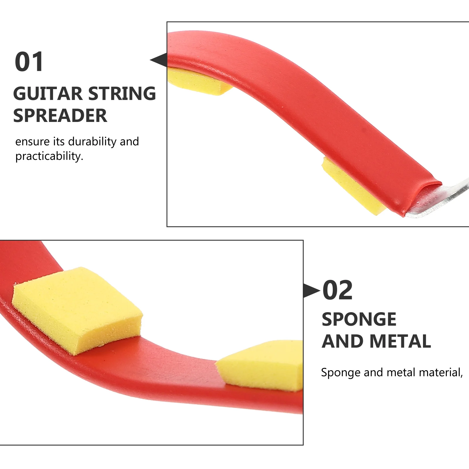 

Metal Sponge String Separator Guitar String Spreader Luthier Repair Tool Fret Works Cleaning Accessories Supplies