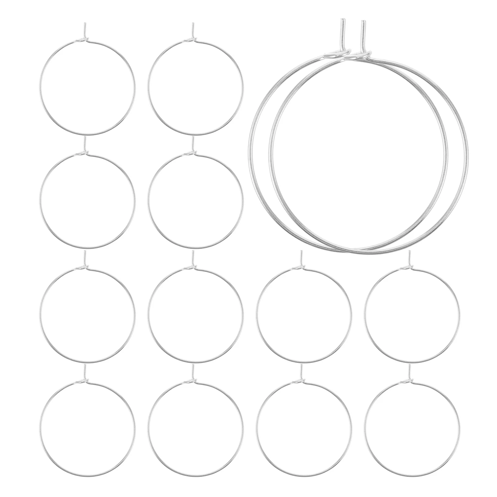 

150pcs Glass Identification Rings Electroplated Iron Material Party Wedding Birthday Markers Glass Tags