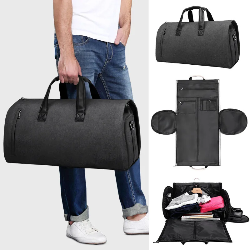 

Large capacity men Travel suit bag With Shoes compartment high quality business trip luggage bag formal wear travel bag handbag