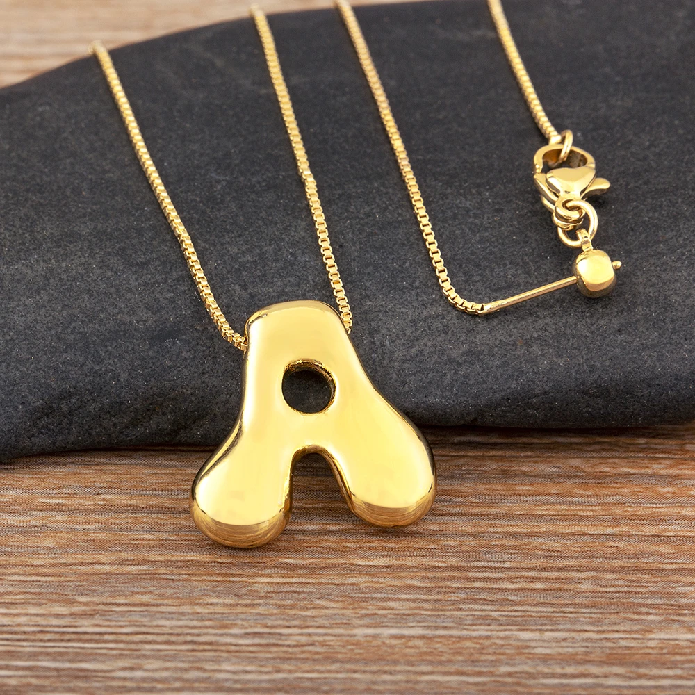 New Personality Design A-Z Letters Charm Pendant Necklace Initials Alphabet For Women Men Fashion Versatile Jewelry Accessories