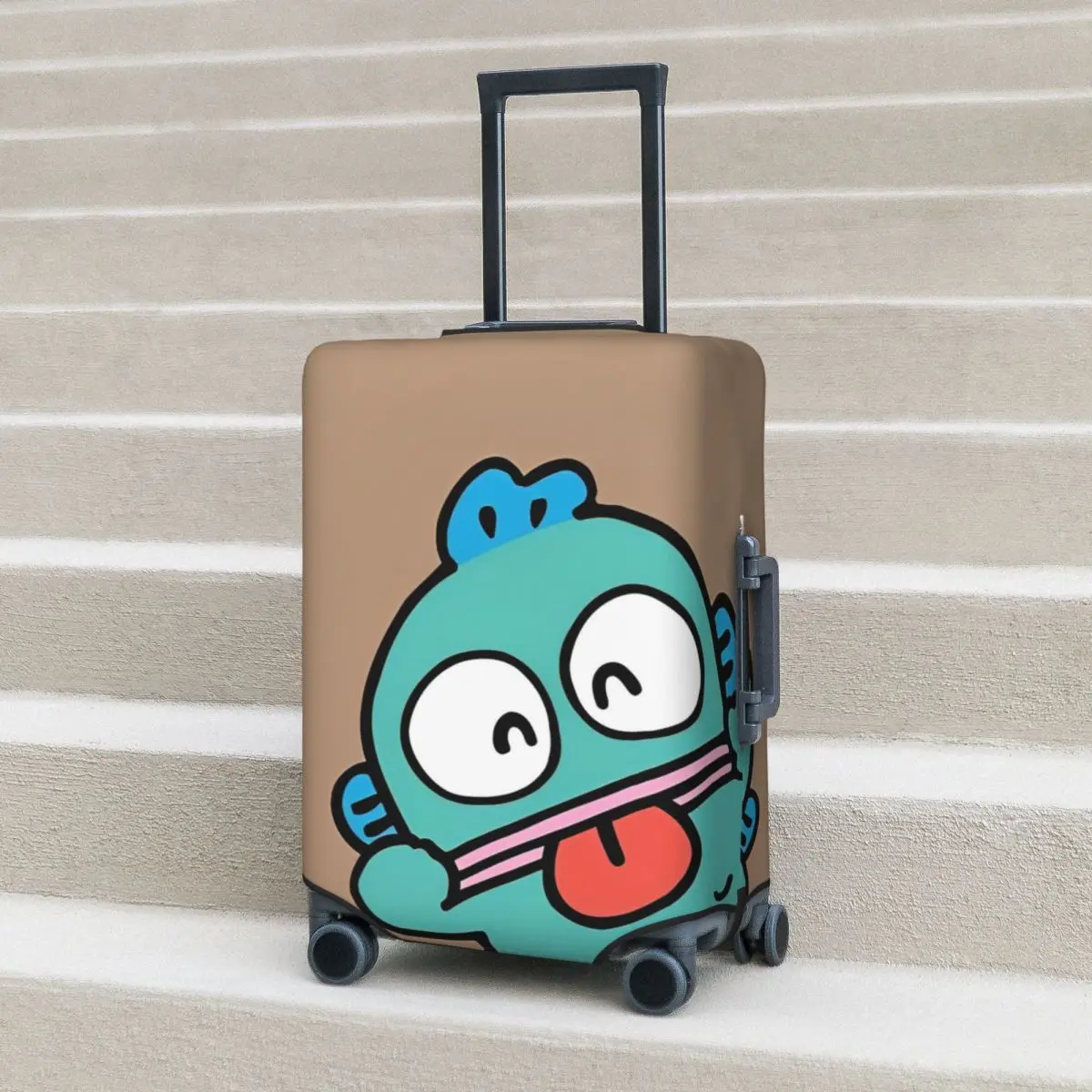 

Custom Hangyodon Funny Suitcase Cover Vacation Strectch Luggage Case Travel Protection