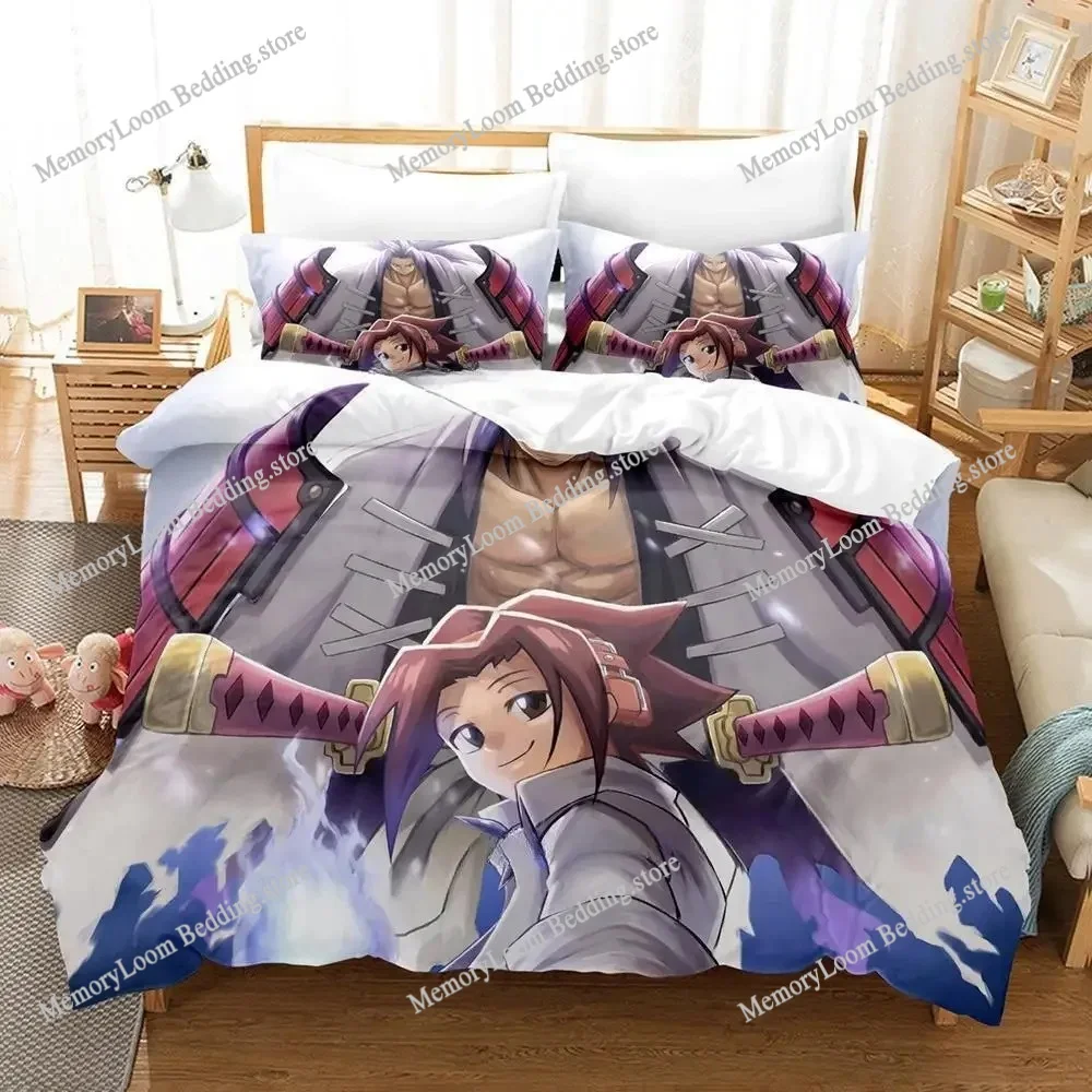 

New Shaman King Bedding Set Single Twin Full Queen King Size Bed Set Adult Kid Bedroom Duvet cover Sets 3D Anime Bed Sheet Set