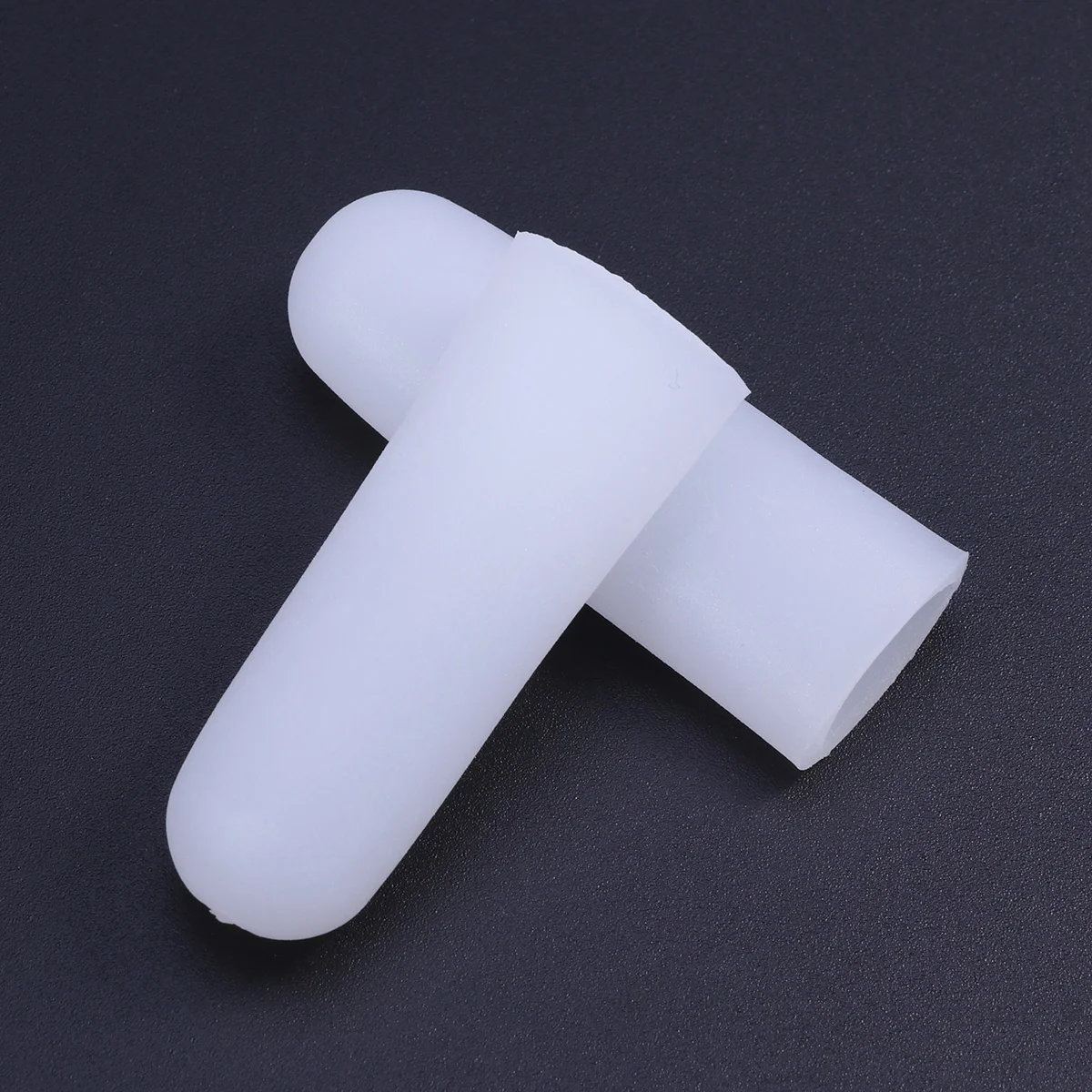 

2 PC Finger Sleeve Gel Toe Caps Corn Covers Protective Case Protector White Protectors