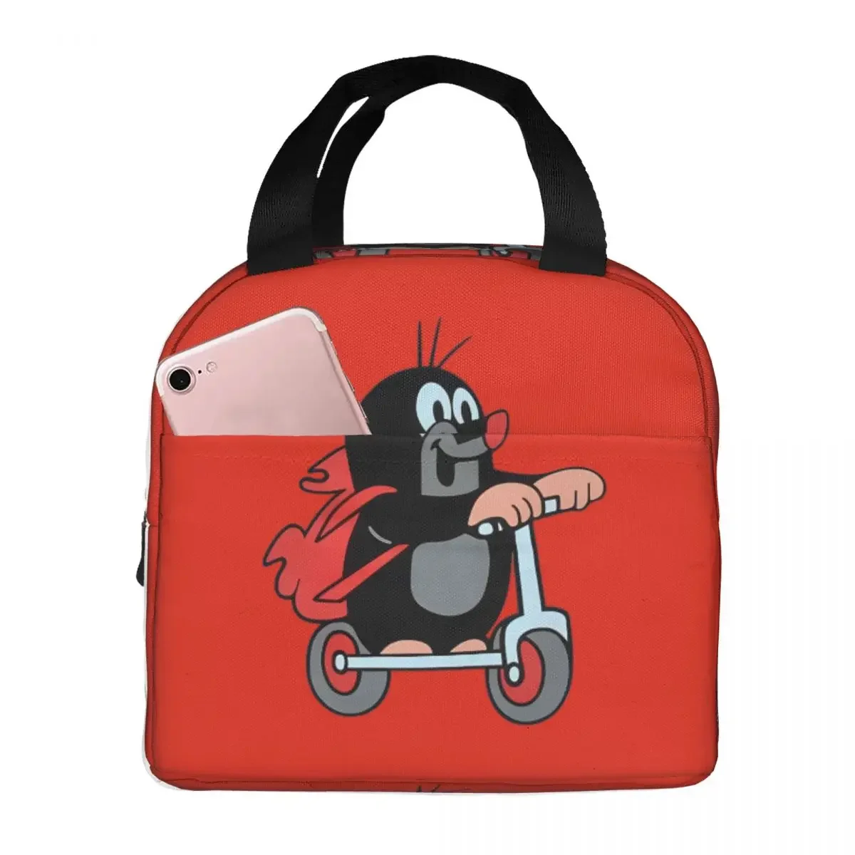 The Little Mole Bike Insulated Lunch Bag Cooler Bag Lunch Container Cartoon Friends Together Tote Lunch Box Food Bag College