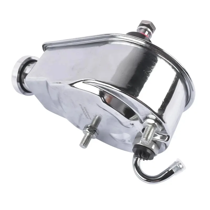 AP03 Chrome Power Steering Pump Keyway Style for Chevy Ford GM Chrysler P Series