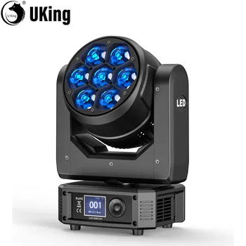 U'king 300w movendo a cabeça luzes de dj leds olho de abelha luzes de palco controle dmx & som ativado para dj bar festa de casamento de natal