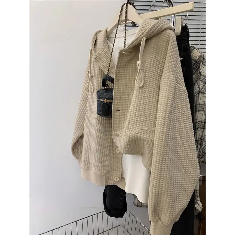 

Autumn New plus Size 300 Pou Hooded Open Cardigan Sweatirt Men's High Quali Couple Loose Long Sve Jaet Top