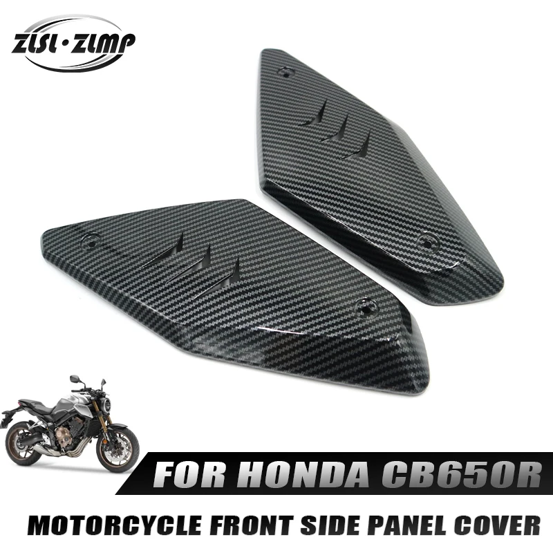 

For Honda CB650R CB 650R CB 650 R 2019 - 2022 Carbon fiber look Tank Frame Front Side Panel Cover Shell Fairing Cowl Accessories