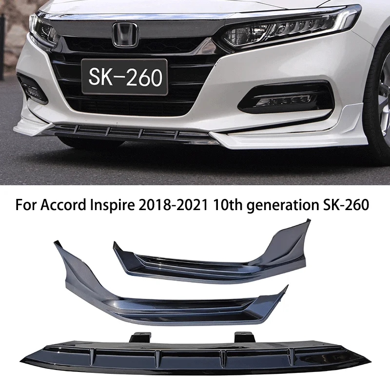 Für Übereinstimmung inspirieren 2018-2021 10. Generation SK-260 Front stoßstange Front lippe Splitter Spoiler Diffusor Außen modifikation skit