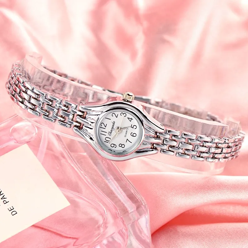 Elegant Analog Dial Women's Fashion Watches Chaoyada Brand Silver Wrist Watches for Female Ladies Quartz Bracelet Watches