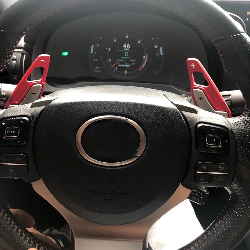 Pás de volante do carro estendem dsg mudança de engrenagem para lexus is rc nx 330 350 300h alumínio roda paddle shifter cobre 2 peças