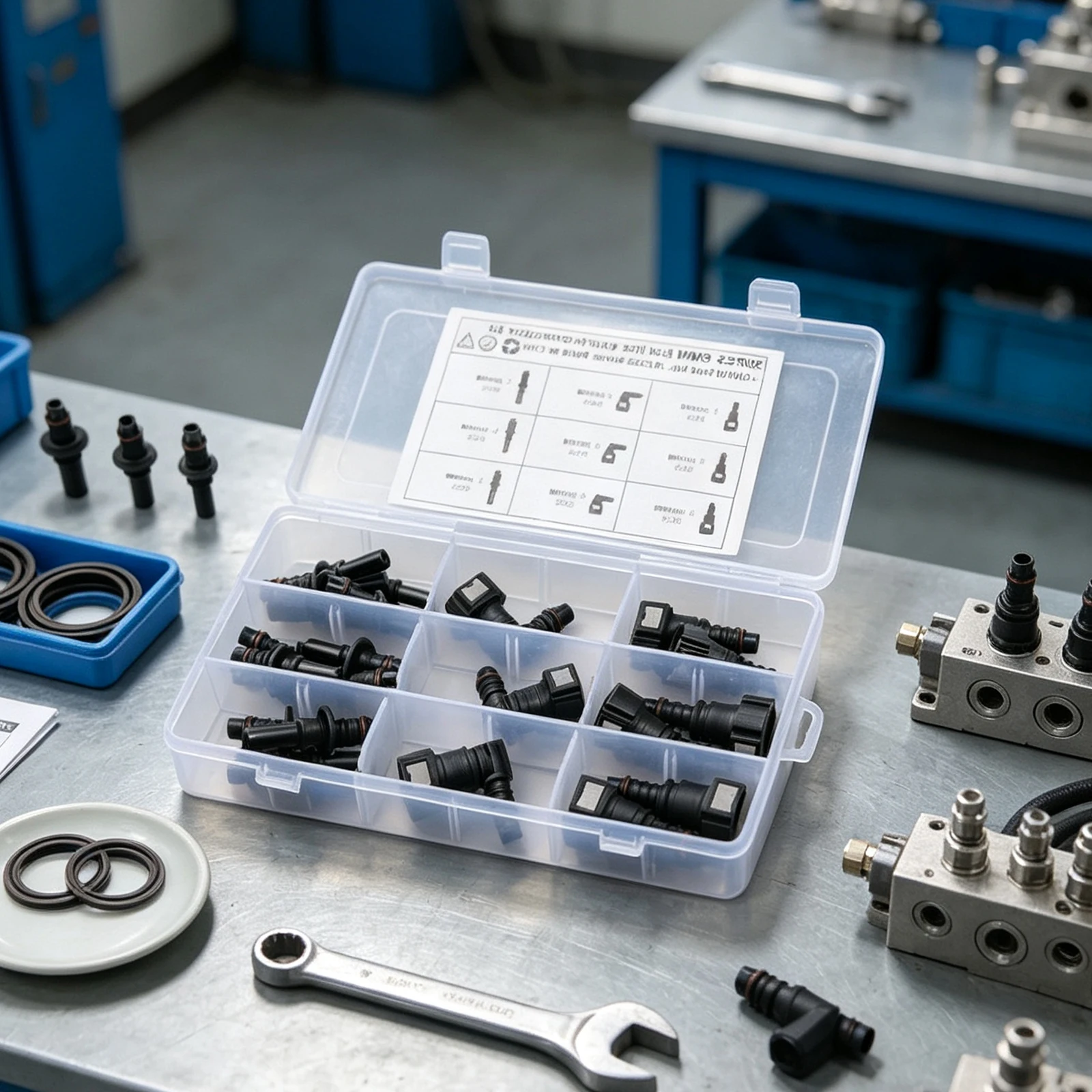 Quick Release Fitting Quick Connector Set SAE Standard Compatible Multi-fluid Compatible For Automotive Fuel Lines