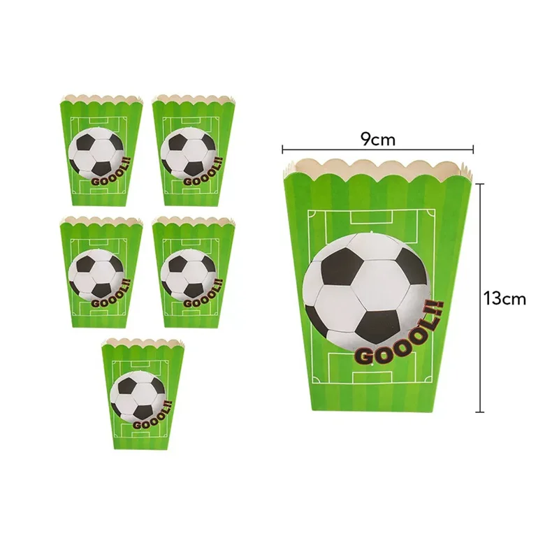 6/24 Pc Fußball Popcorn Boxen Fußball Fußball Thema Party Dekoration Geburtstag Party Favor Popcorn Leckerli Boxen Party liefert – Detail 5