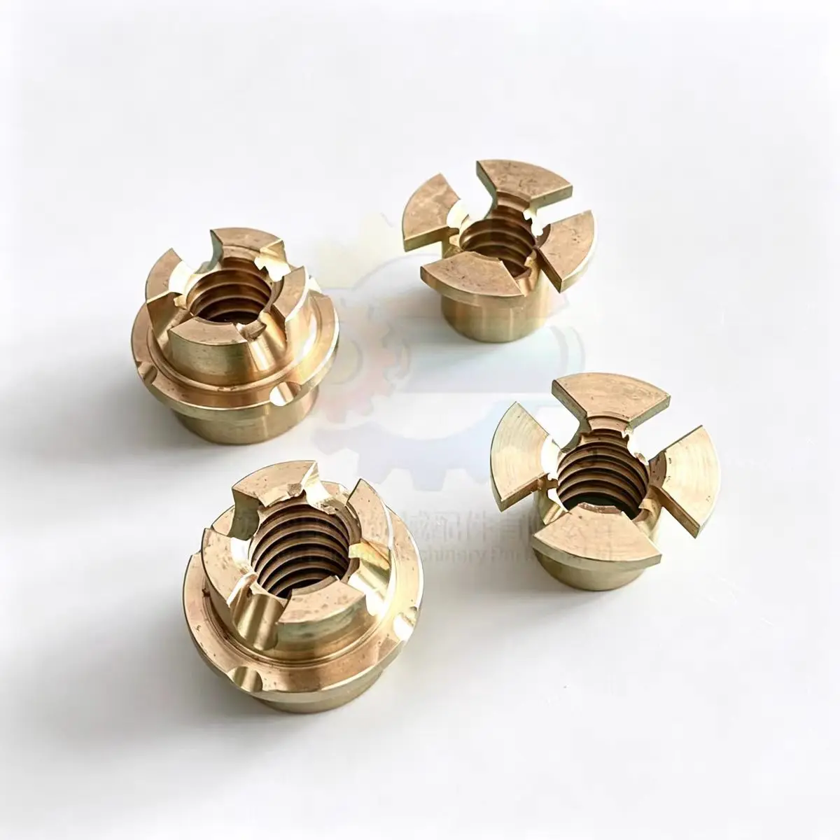 Roland 700 Printing Machine Spare Parts, Copper Teeth Drive Shaft For Side Lay, Copper Sleeve With Left & Right Thread For Rolan