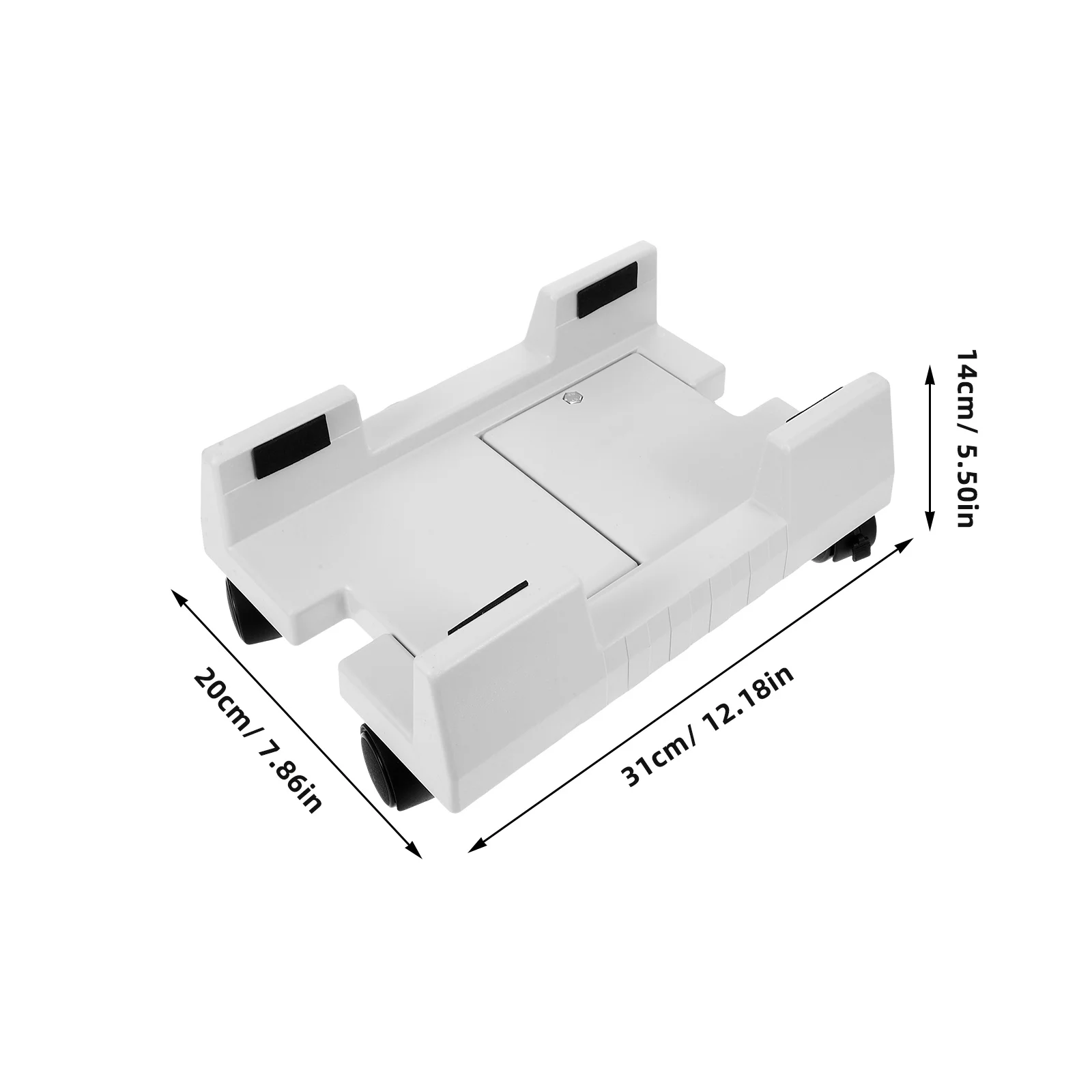 حامل برج الكمبيوتر حامل أرضي أسود متحرك مع عجلات لبرج سطح المكتب تحت المكتب وحامل وحدة المعالجة المركزية البلاستيكية المتداول #3